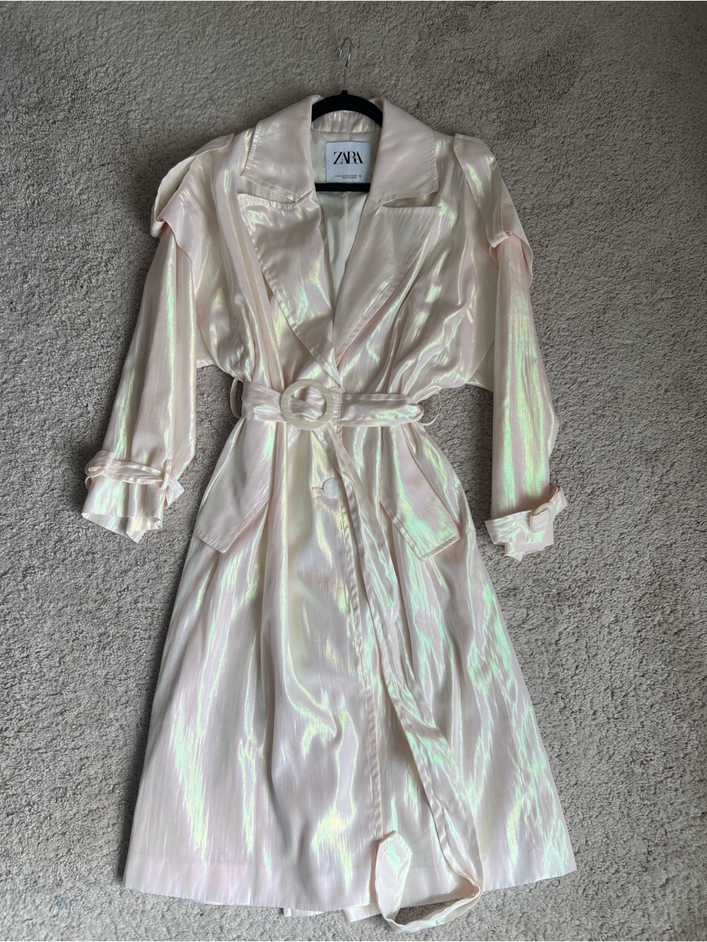 Zara Iridescent Trench Coat